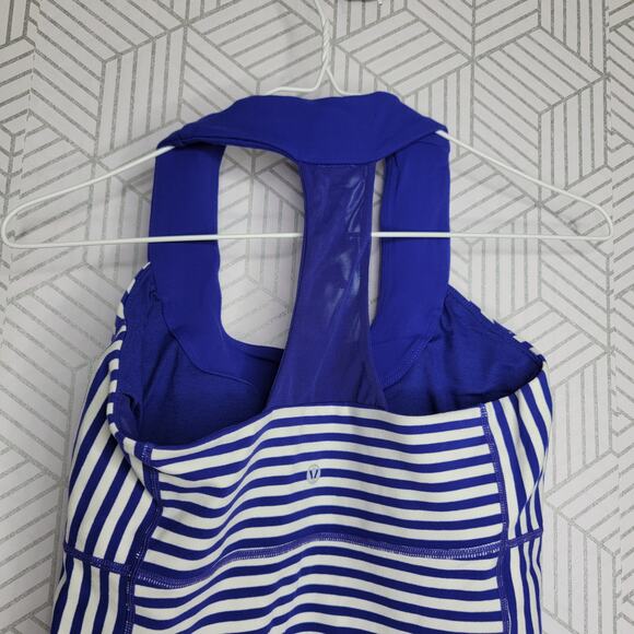 Lululemon Blue Sz 6 Workout Scoop Tank - Picture 5 of 8